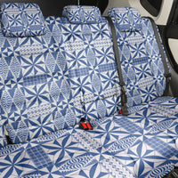 Blue Ngatu Pattern Malo e Lelei Tonga Back Car Seat Cover
