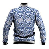 Blue Ngatu Pattern Malo e Lelei Tonga Baseball Jacket