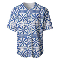 Blue Ngatu Pattern Malo e Lelei Tonga Baseball Jersey