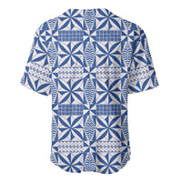Blue Ngatu Pattern Malo e Lelei Tonga Baseball Jersey