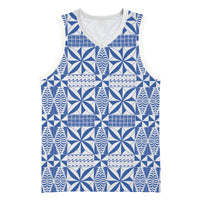 Blue Ngatu Pattern Malo e Lelei Tonga Basketball Jersey