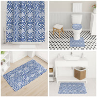 Blue Ngatu Pattern Malo e Lelei Tonga Bathroom Set