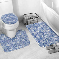 Blue Ngatu Pattern Malo e Lelei Tonga Bathroom Set