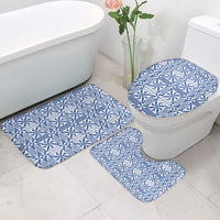 Blue Ngatu Pattern Malo e Lelei Tonga Bathroom Set
