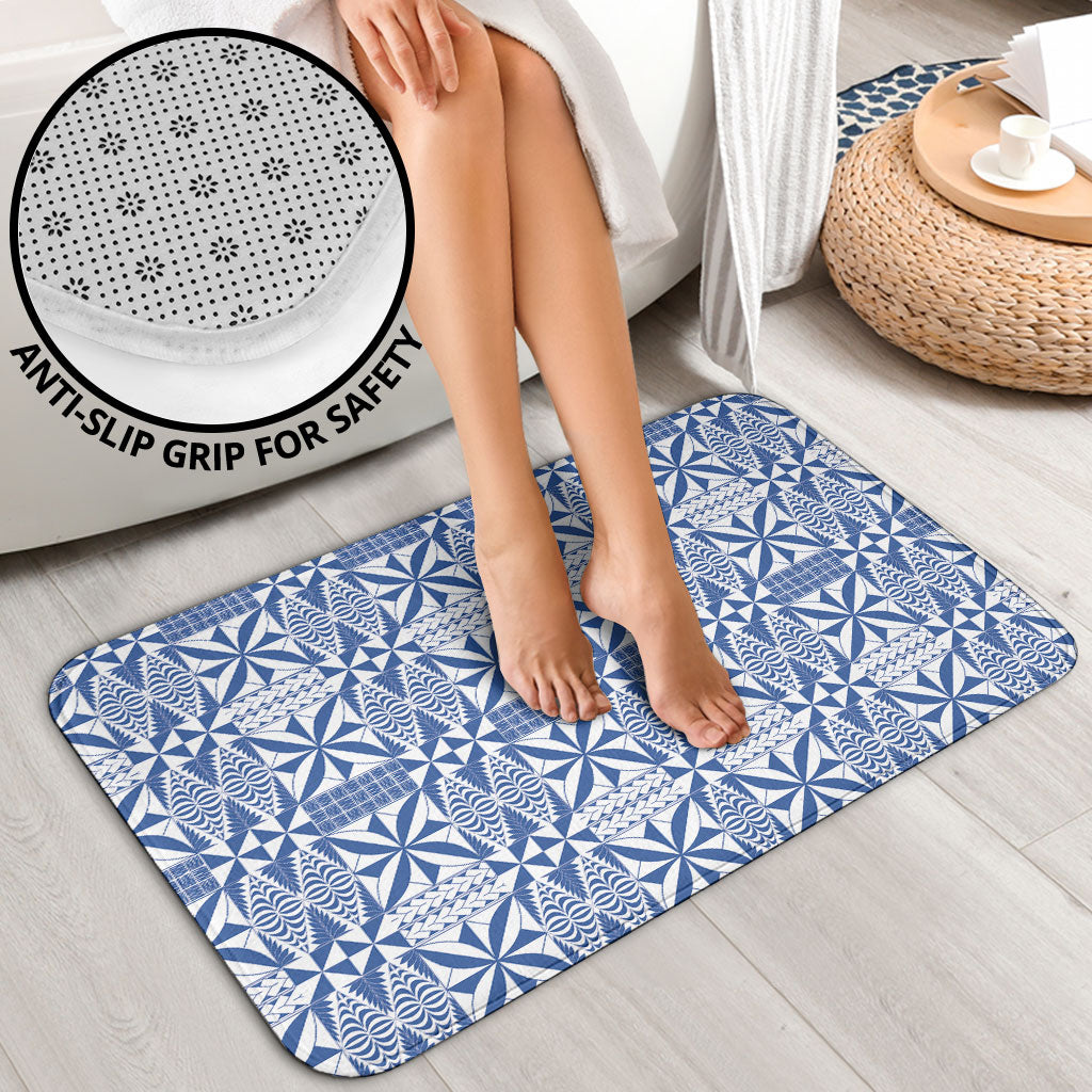 Blue Ngatu Pattern Malo e Lelei Tonga Bathroom Set