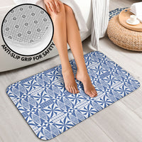 Blue Ngatu Pattern Malo e Lelei Tonga Bathroom Set