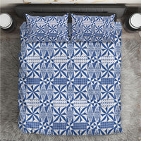Blue Ngatu Pattern Malo e Lelei Tonga Bedding Set