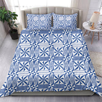 Blue Ngatu Pattern Malo e Lelei Tonga Bedding Set
