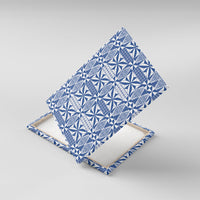 Blue Ngatu Pattern Malo e Lelei Tonga Canvas Wall Art