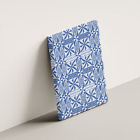Blue Ngatu Pattern Malo e Lelei Tonga Canvas Wall Art