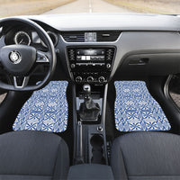 Blue Ngatu Pattern Malo e Lelei Tonga Car Mats