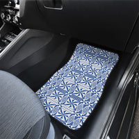 Blue Ngatu Pattern Malo e Lelei Tonga Car Mats
