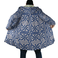 Blue Ngatu Pattern Malo e Lelei Tonga Cloak