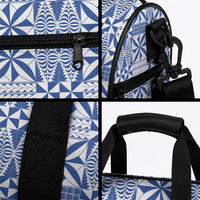 Blue Ngatu Pattern Malo e Lelei Tonga Duffle Bag