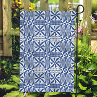 Blue Ngatu Pattern Malo e Lelei Tonga Garden Flag