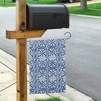 Blue Ngatu Pattern Malo e Lelei Tonga Garden Flag