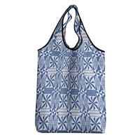 Blue Ngatu Pattern Malo e Lelei Tonga Grocery Bag