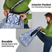 Blue Ngatu Pattern Malo e Lelei Tonga Grocery Bag