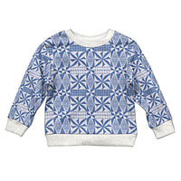Blue Ngatu Pattern Malo e Lelei Tonga Kid Ugly Christmas Sweater