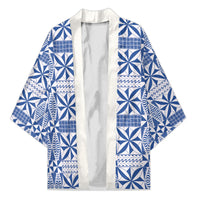 Blue Ngatu Pattern Malo e Lelei Tonga Kimono