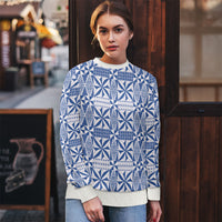 Blue Ngatu Pattern Malo e Lelei Tonga Ugly Christmas Sweater