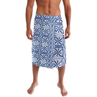 Blue Ngatu Pattern Malo e Lelei Tonga Lavalava