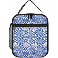 Blue Ngatu Pattern Malo e Lelei Tonga Lunch Bag