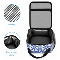 Blue Ngatu Pattern Malo e Lelei Tonga Lunch Bag