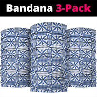 Blue Ngatu Pattern Malo e Lelei Tonga Neck Gaiter