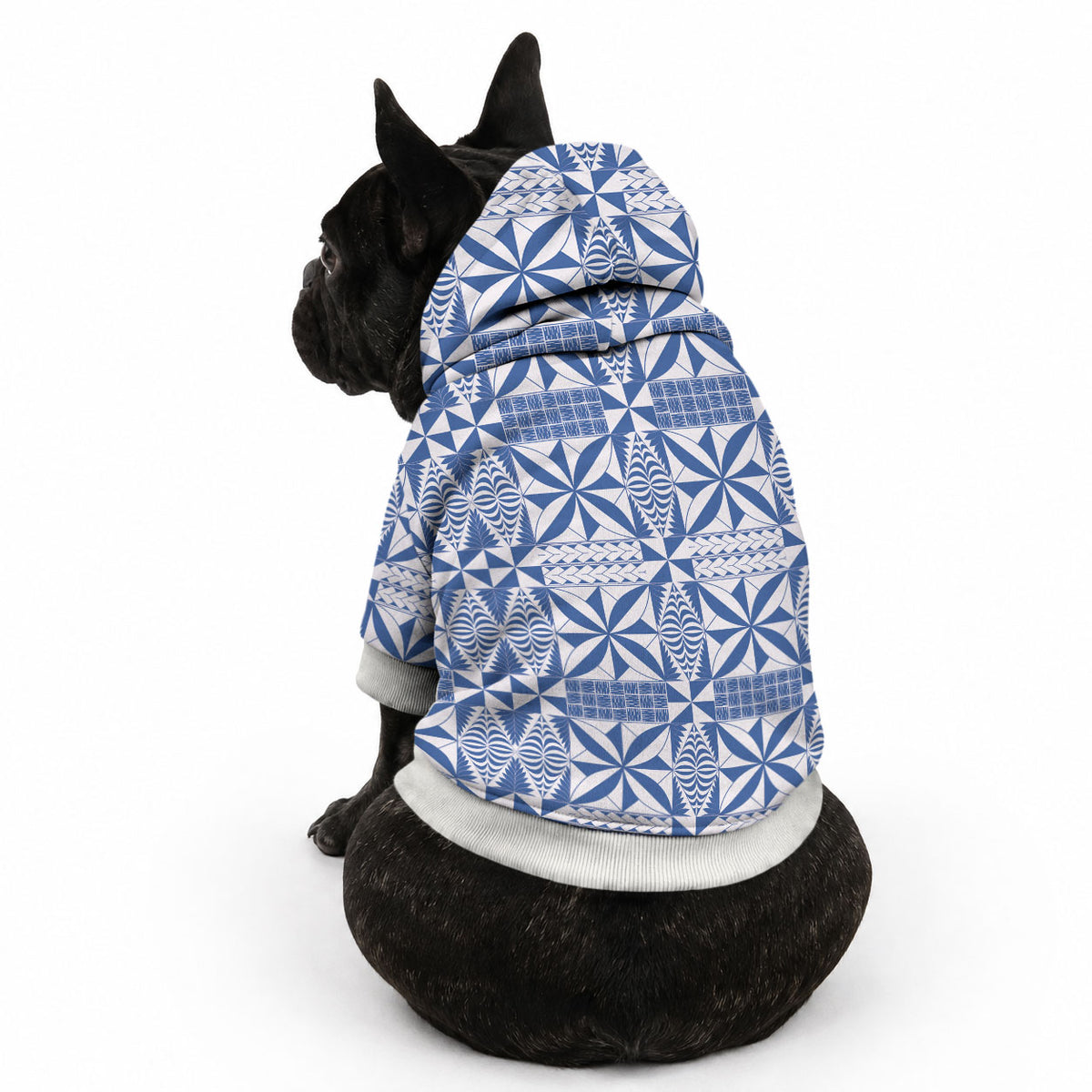 Blue Ngatu Pattern Malo e Lelei Tonga Pet Hoodie