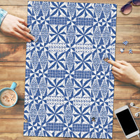 Blue Ngatu Pattern Malo e Lelei Tonga Puzzle