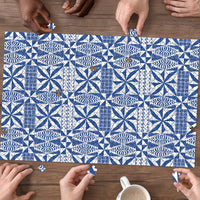 Blue Ngatu Pattern Malo e Lelei Tonga Puzzle