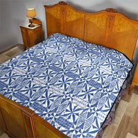 Blue Ngatu Pattern Malo e Lelei Tonga Quilt