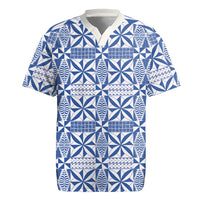 Blue Ngatu Pattern Malo e Lelei Tonga Rugby Jersey