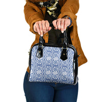 Blue Ngatu Pattern Malo e Lelei Tonga Shoulder Handbag