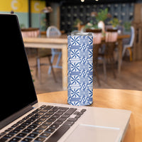 Blue Ngatu Pattern Malo e Lelei Tonga Skinny Tumbler