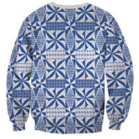 Blue Ngatu Pattern Malo e Lelei Tonga Sweatshirt