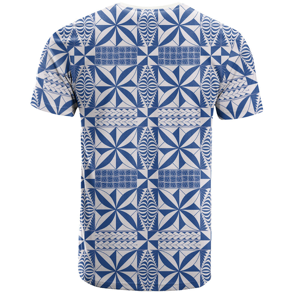Blue Ngatu Pattern Malo e Lelei Tonga T Shirt