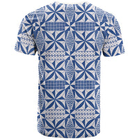 Blue Ngatu Pattern Malo e Lelei Tonga T Shirt