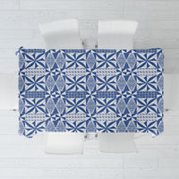 Blue Ngatu Pattern Malo e Lelei Tonga Tablecloth