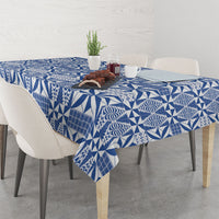 Blue Ngatu Pattern Malo e Lelei Tonga Tablecloth