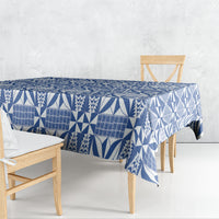 Blue Ngatu Pattern Malo e Lelei Tonga Tablecloth