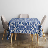 Blue Ngatu Pattern Malo e Lelei Tonga Tablecloth