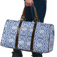 Blue Ngatu Pattern Malo e Lelei Tonga Travel Bag