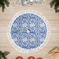 Blue Ngatu Pattern Malo e Lelei Tonga Tree Skirt