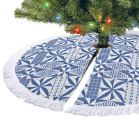Blue Ngatu Pattern Malo e Lelei Tonga Tree Skirt