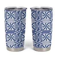 Blue Ngatu Pattern Malo e Lelei Tonga Tumbler Cup