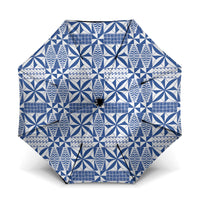 Blue Ngatu Pattern Malo e Lelei Tonga Umbrella