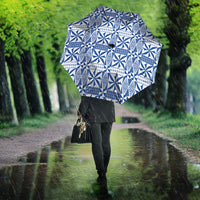 Blue Ngatu Pattern Malo e Lelei Tonga Umbrella