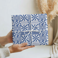 Blue Ngatu Pattern Malo e Lelei Tonga Wrapping Paper